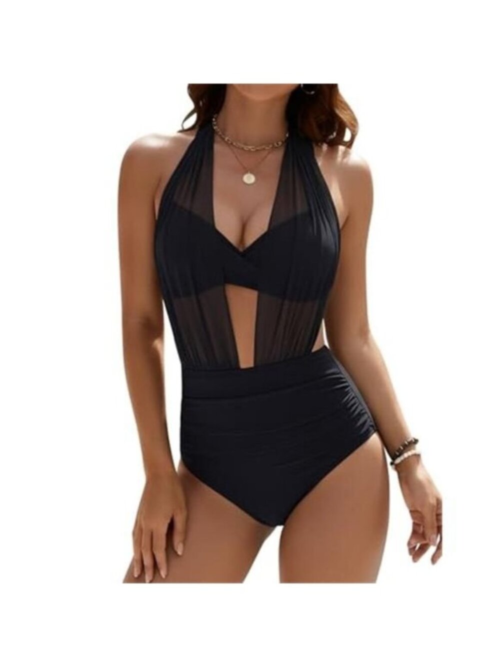 Women's High Waisted Bikini Set Tummy Control Swimsuit 2 Piece